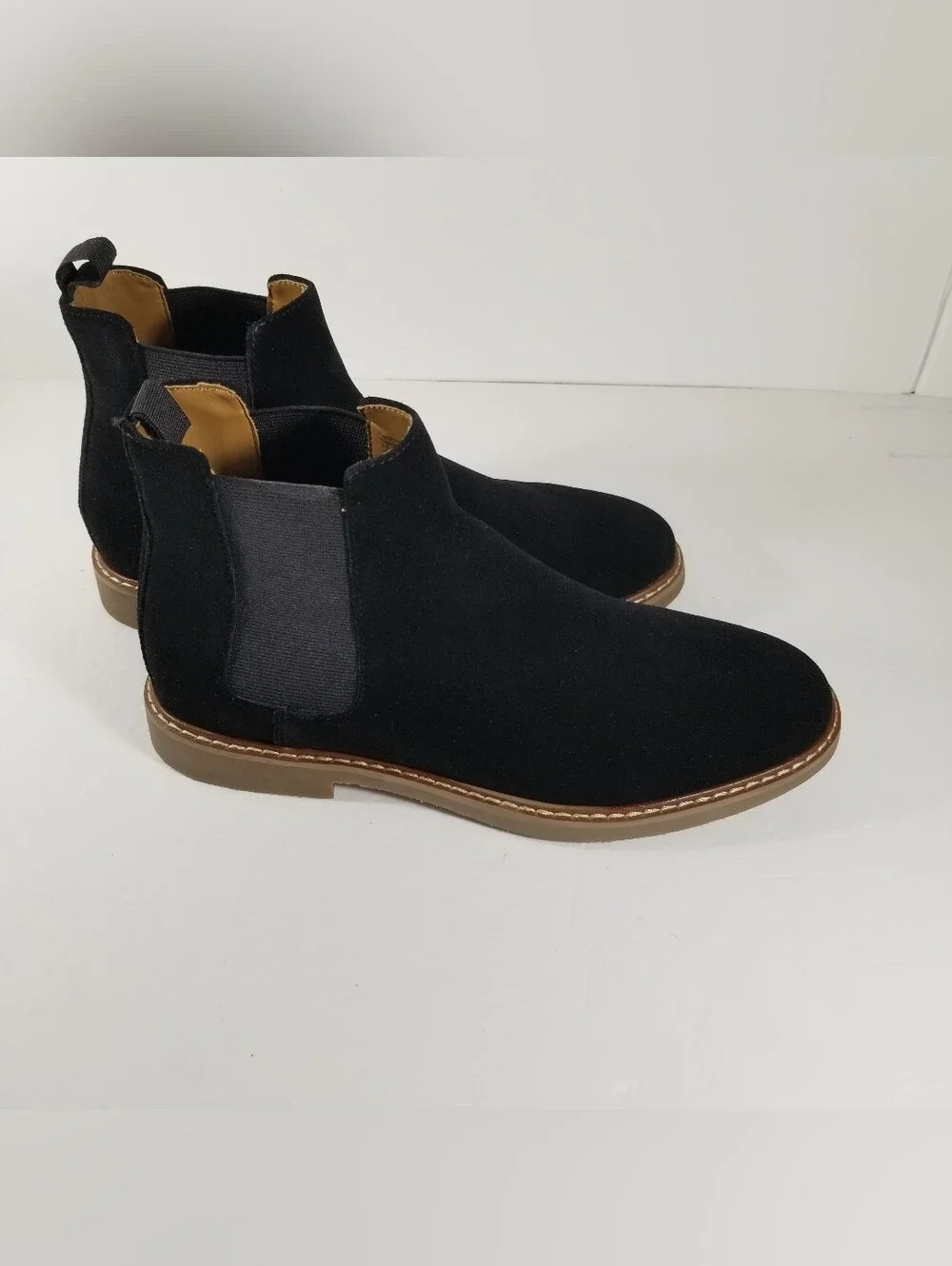 Steve Madden Highline Boots Men's 8M Black Leather Suede Chelsea Ankle Boots